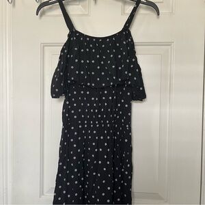 Polka Dot Maxi Dress with Adjustable Straps